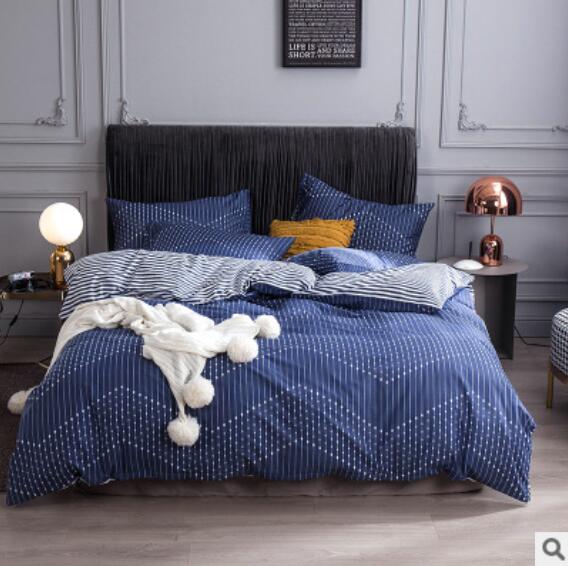 3D Navy Blue 14230 Bed Pillowcases Quilt