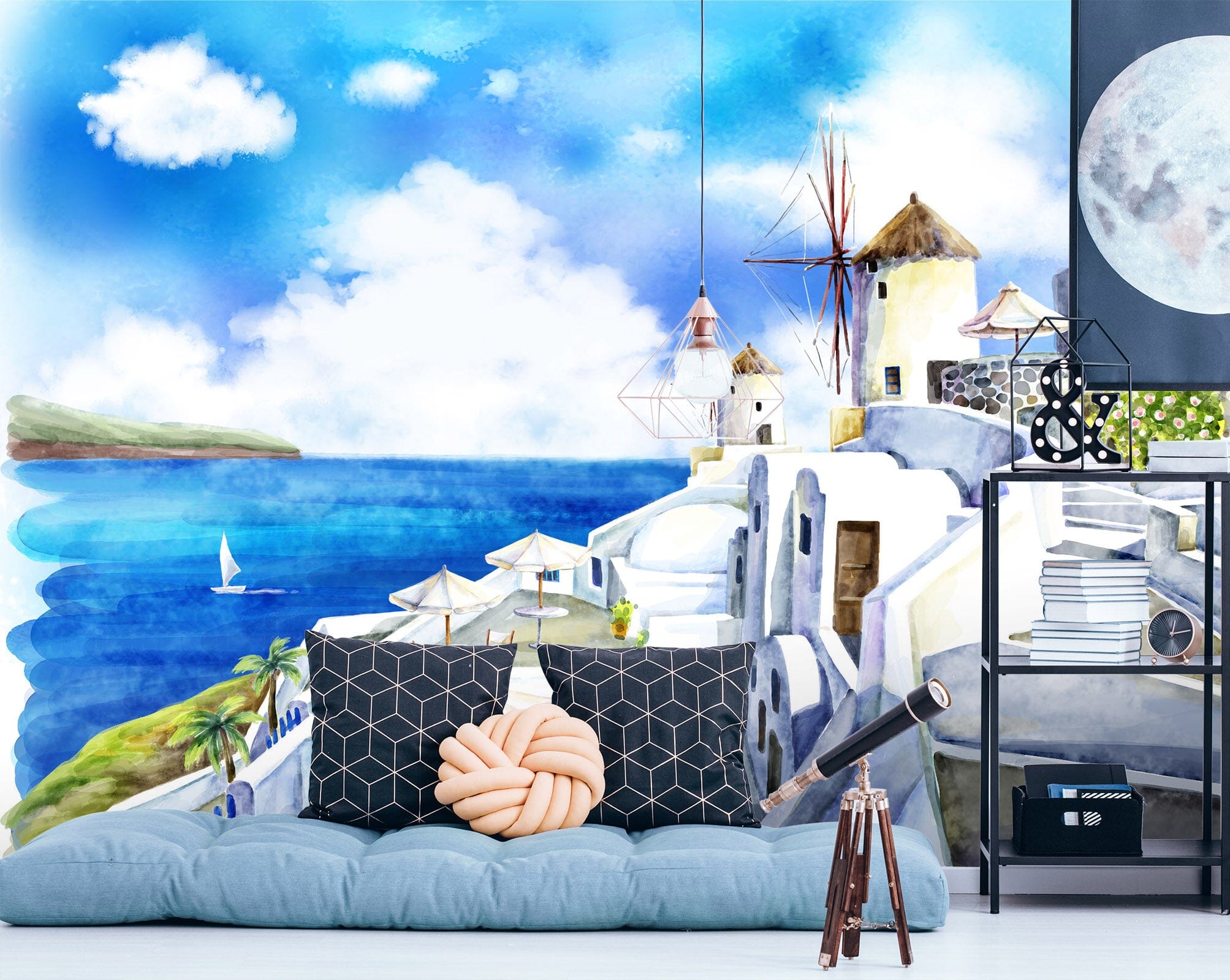 3D Hand Painted Aegean Sea 035 Wall Murals Wallpaper AJ Wallpaper 2 