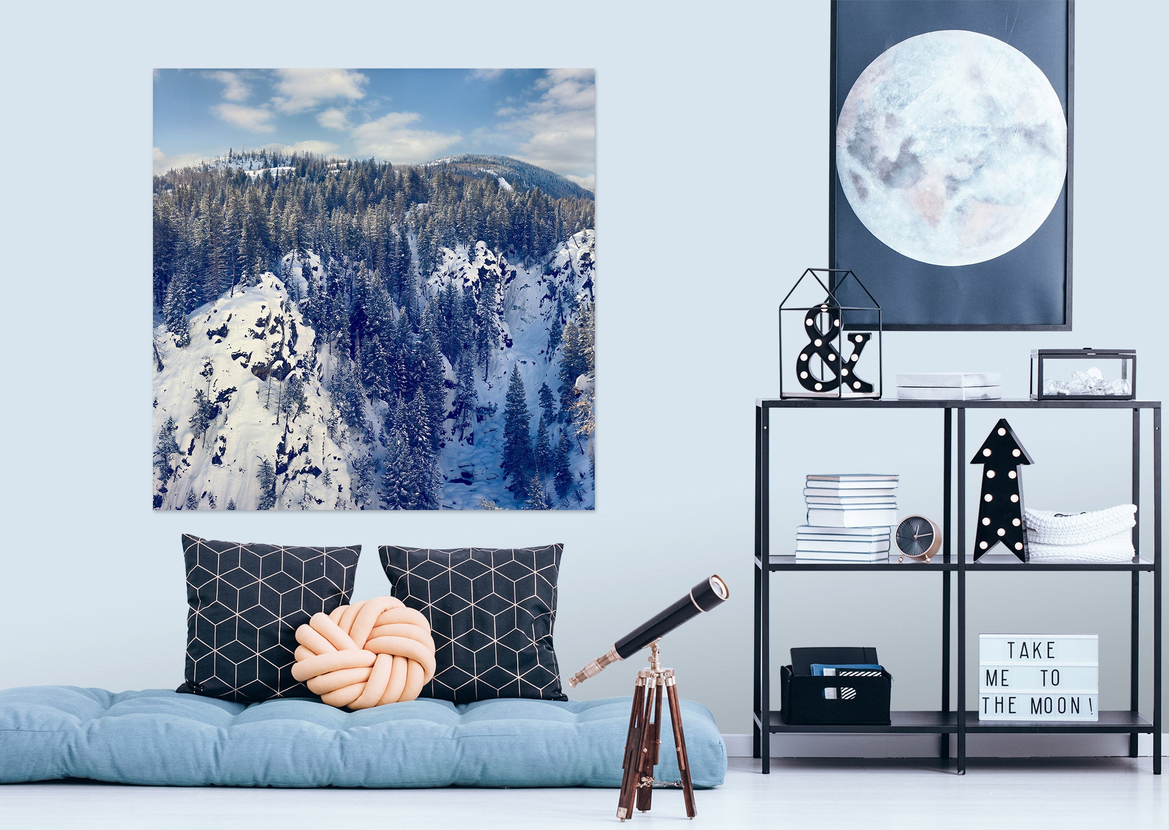 3D Snow Mountain Trees 4025 Beth Sheridan Wall Sticker