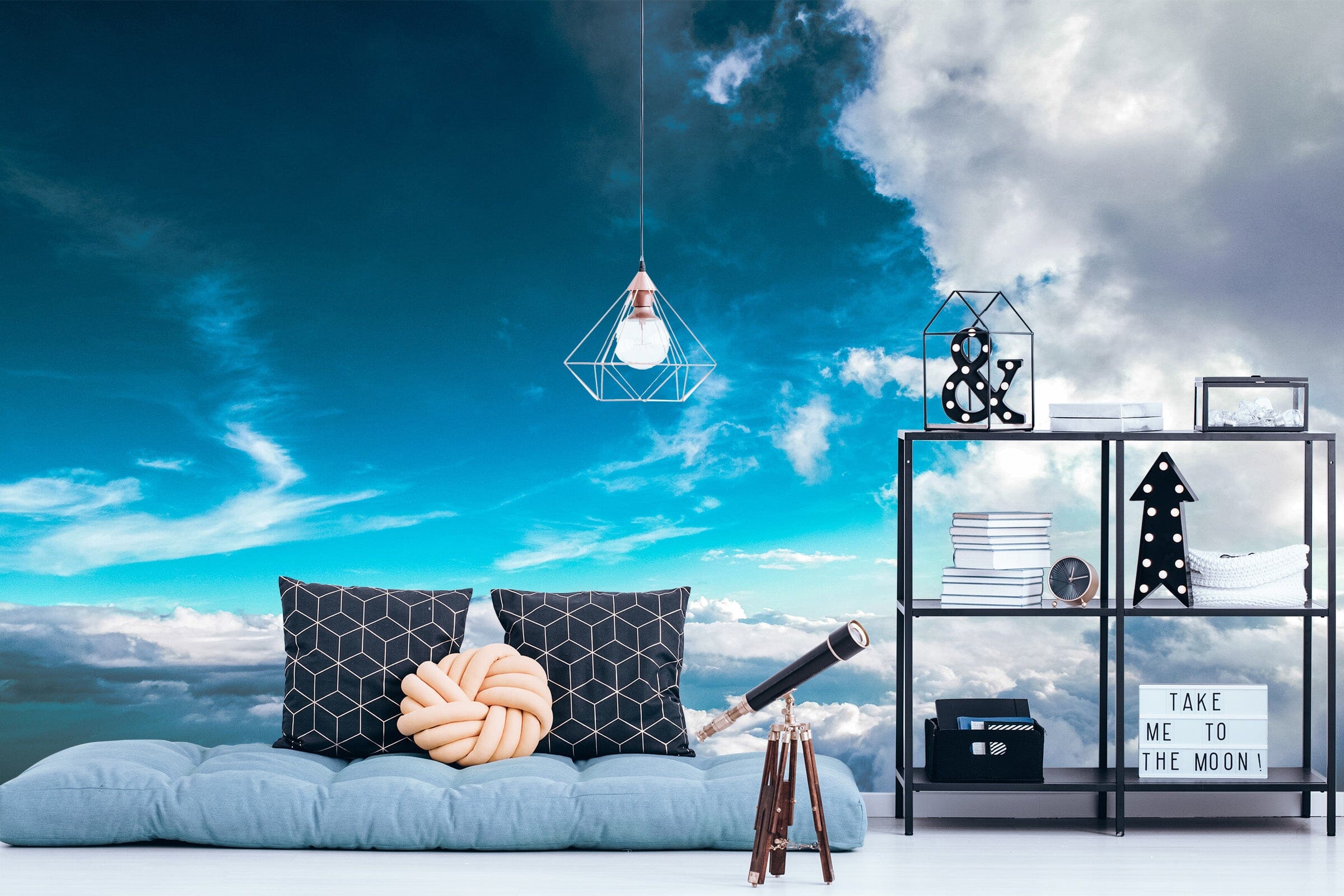 3D Blue Sky Clouds 2039 Wall Murals Wallpaper AJ Wallpaper 2 