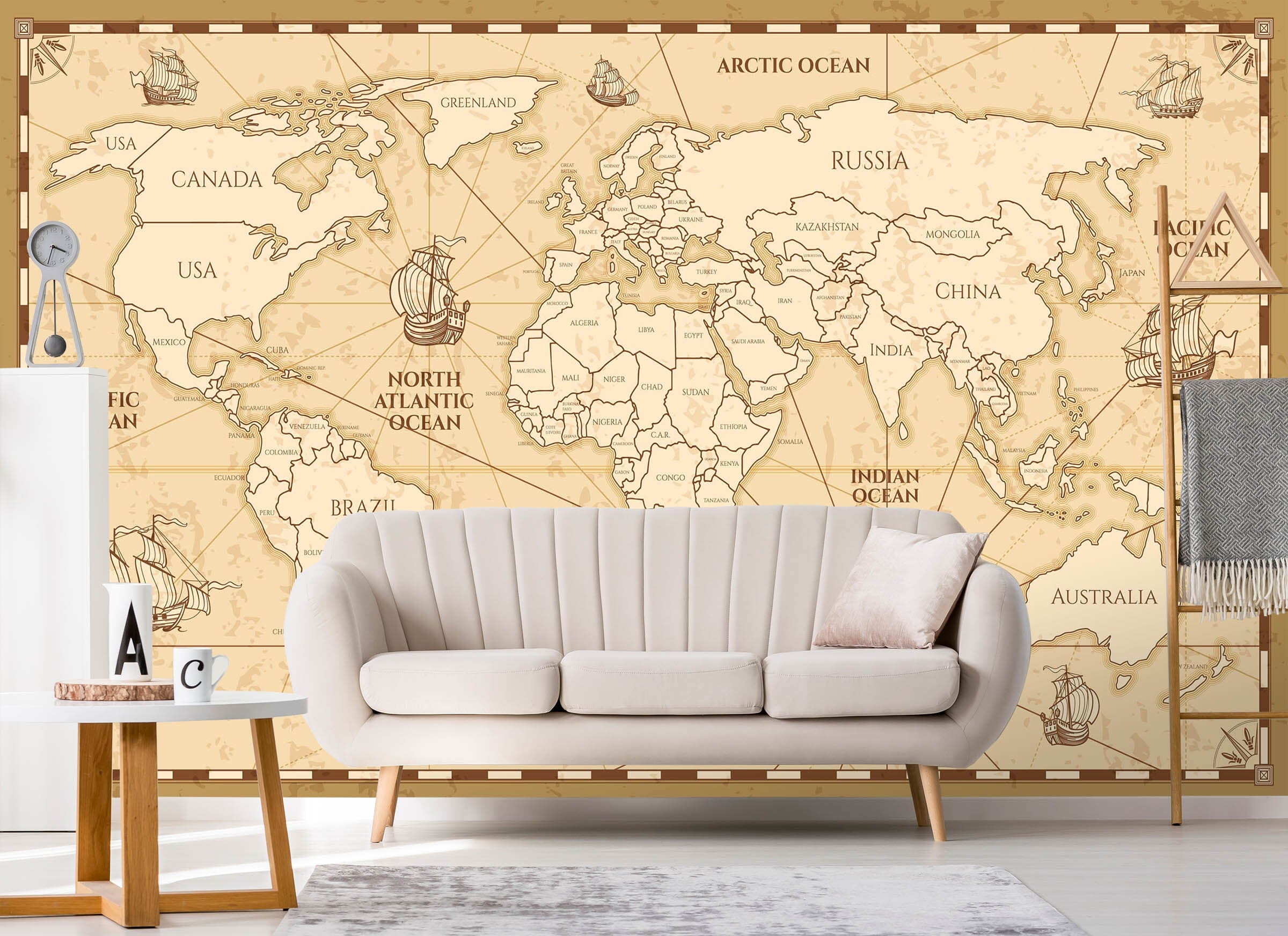 3D Line Painting 2158 World Map Wall Murals Wallpaper AJ Wallpaper 2 