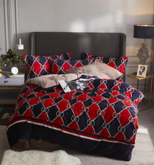 3D Red And Black Diamond 20008 Bed Pillowcases Quilt