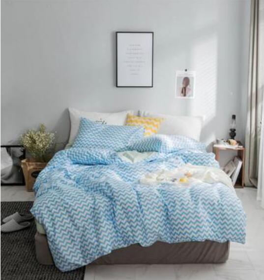 3D Light Blue Wave 15188 Bed Pillowcases Quilt