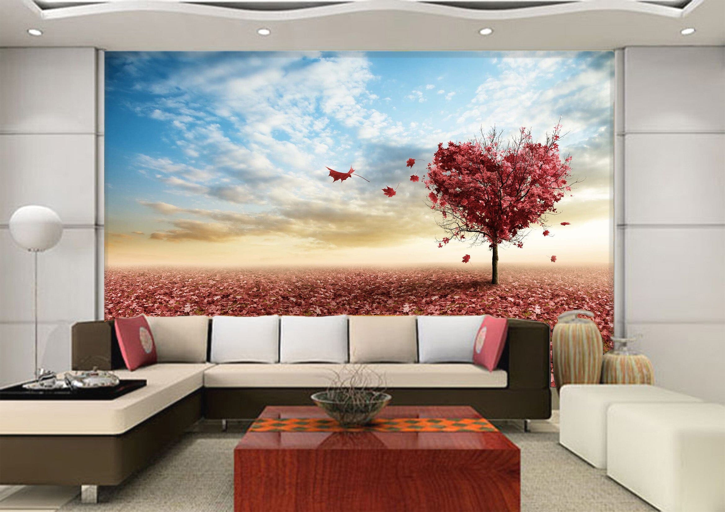 3D Heart Shaped Leaves 1036 Wall Murals Wallpaper AJ Wallpaper 2 