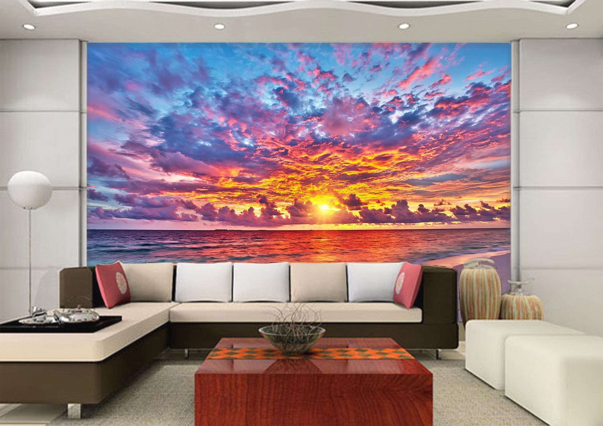 3D Yellow Sunset 1021 Wall Murals Wallpaper AJ Wallpaper 2 