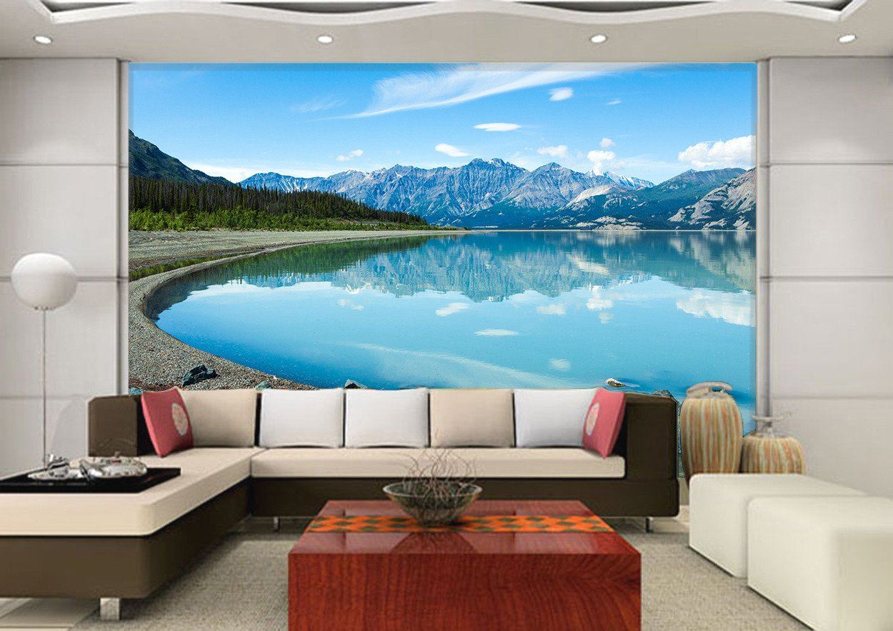 3D Blue Lake Sky 87 Wallpaper AJ Wallpaper 