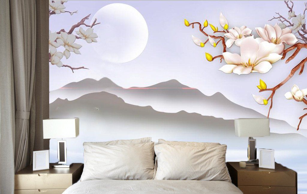 Bright Moon And Fog Mountains 23 Wallpaper AJ Wallpaper 1 