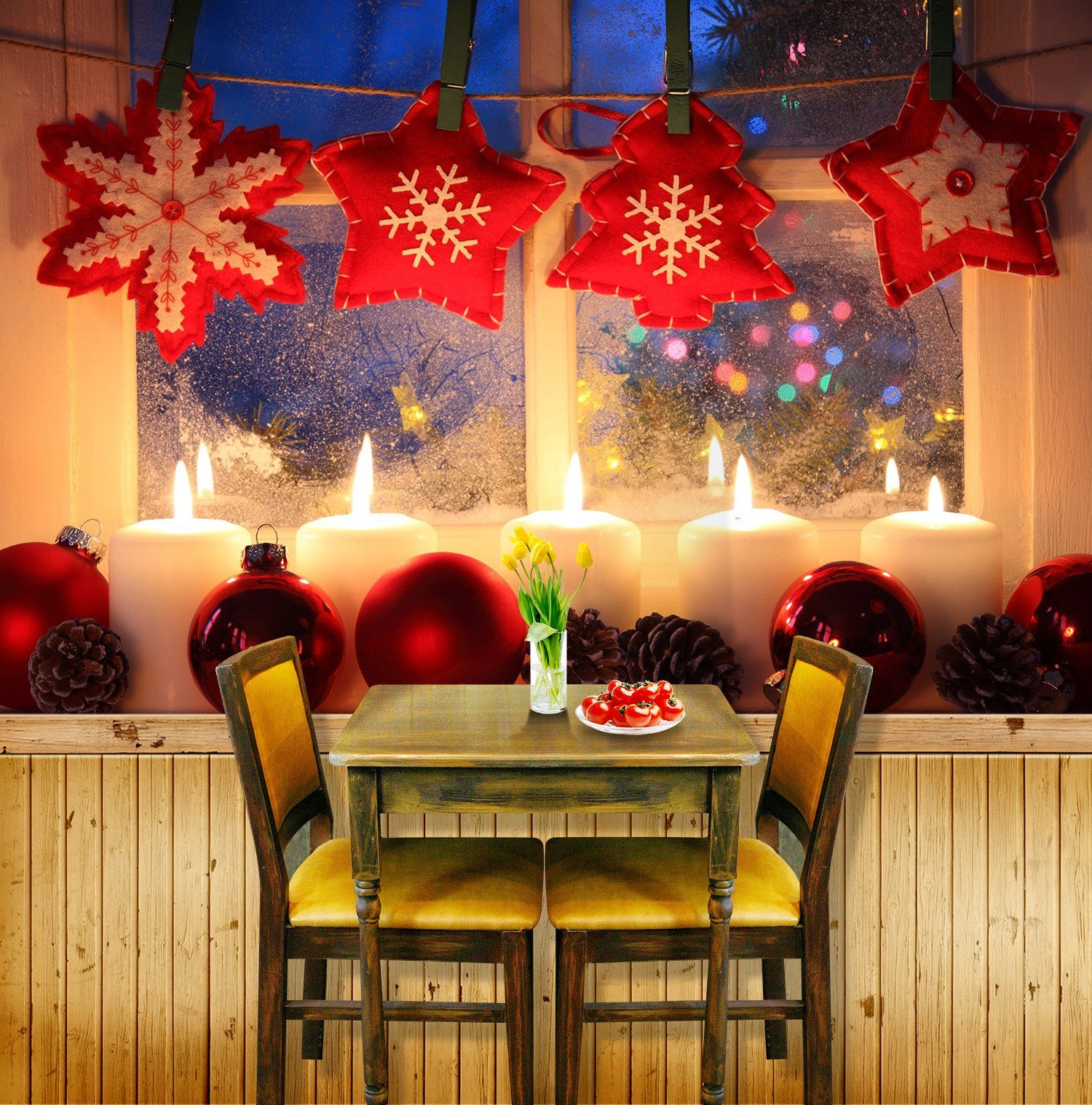 3D Candle Window 132 Wallpaper AJ Wallpaper 