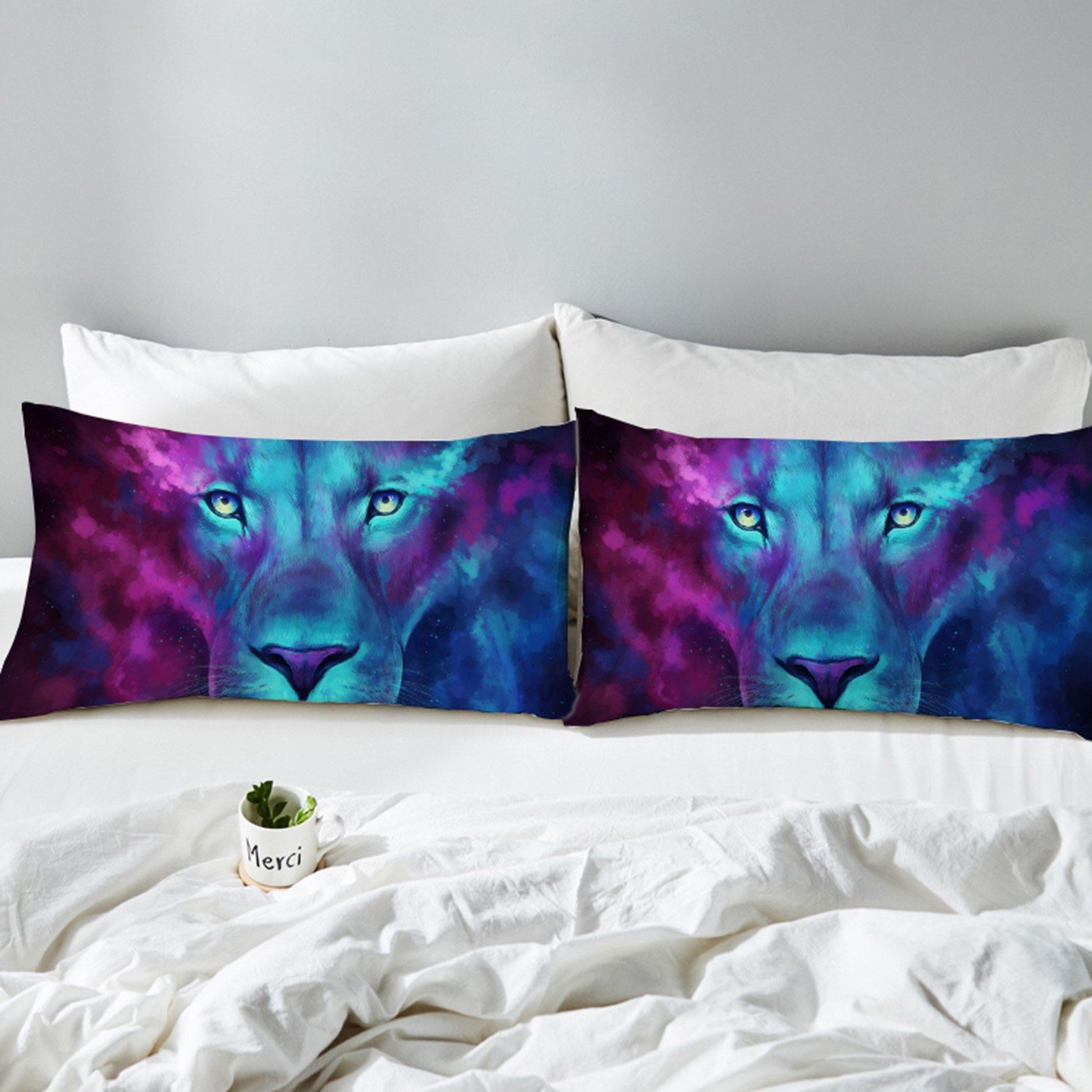3D Edge Lion 127 Bed Pillowcases Quilt Wallpaper AJ Wallpaper 