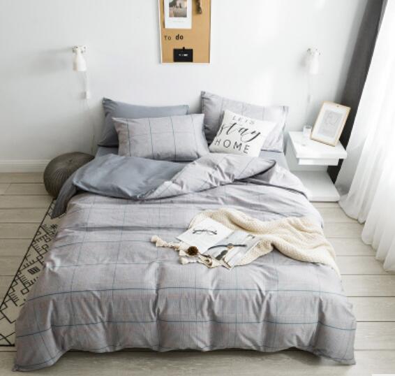 3D Light Grey 14048 Bed Pillowcases Quilt