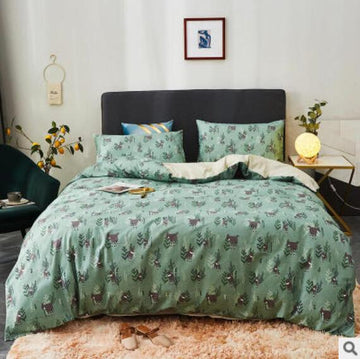 3D Green Pattern 20059 Bed Pillowcases Quilt