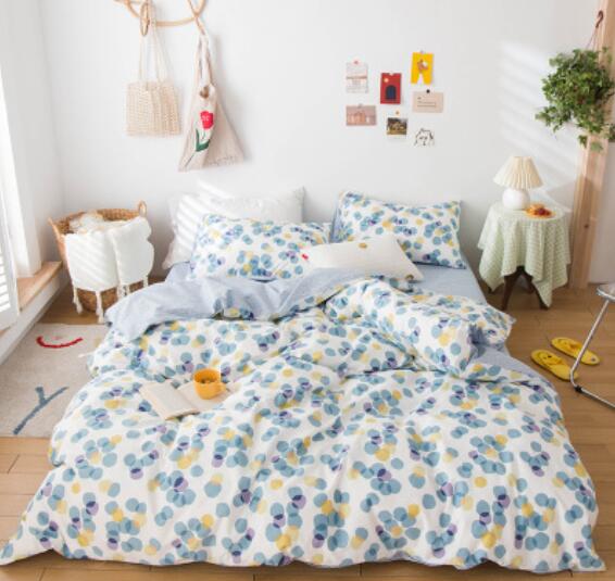 3D Blue Floral 50011 Bed Pillowcases Quilt