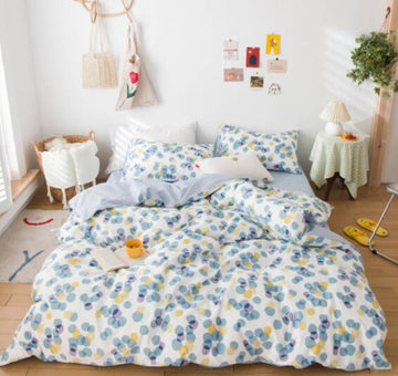 3D Blue Floral 50011 Bed Pillowcases Quilt