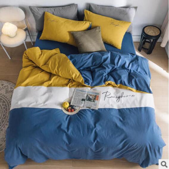 3D Yellow White Blue 30077 Bed Pillowcases Quilt
