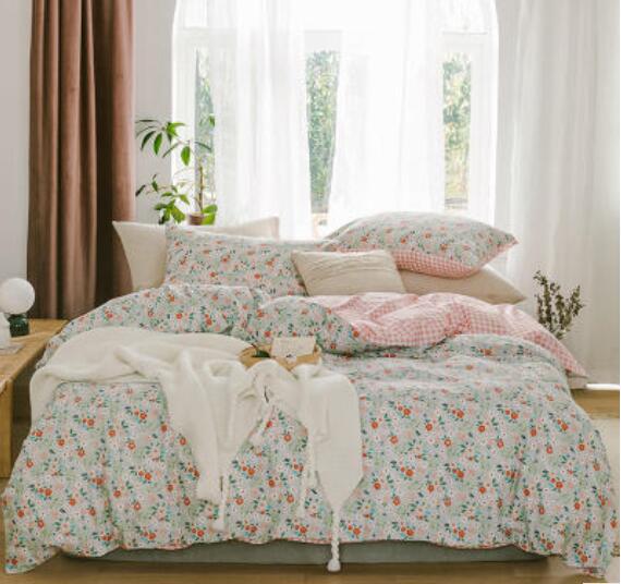 3D Little Red Floral 30036 Bed Pillowcases Quilt