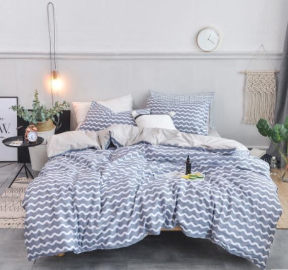 3D Gray Wave 15089 Bed Pillowcases Quilt