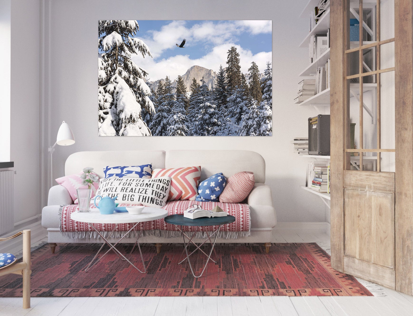 3D Heavy Snow Forest 116 Marco Carmassi Wall Sticker