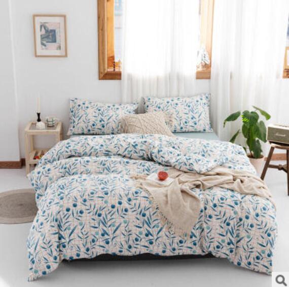 3D Blue Floral 15107 Bed Pillowcases Quilt