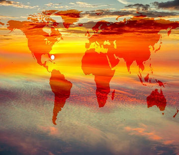 3D Sunset Glow Map 653 Wallpaper AJ Wallpaper 