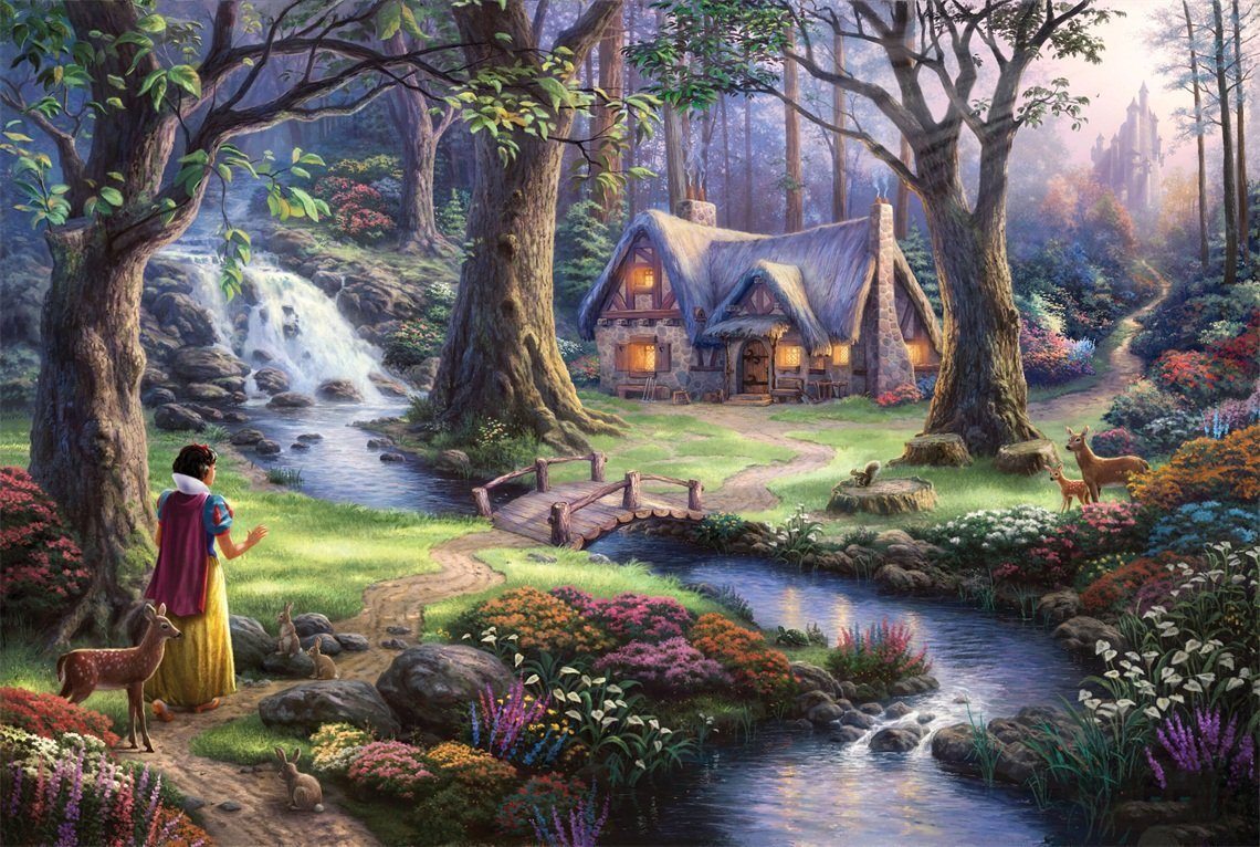3D Fairy Tale Beautiful Scenery Hand Painting Wallpaper AJ Wallpaper 
