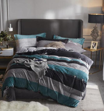 3D Gray And Green Bars 20003 Bed Pillowcases Quilt