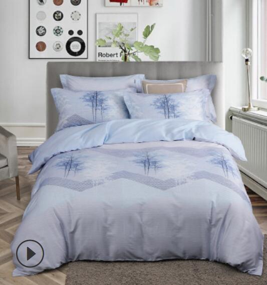 3D Light Blue Tree 20153 Bed Pillowcases Quilt