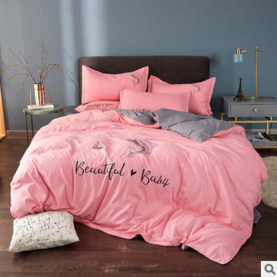 3D Pink Dolphin 50045 Bed Pillowcases Quilt