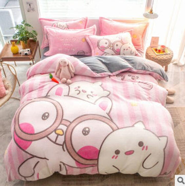 3D Cartoon Animals 14192 Bed Pillowcases Quilt