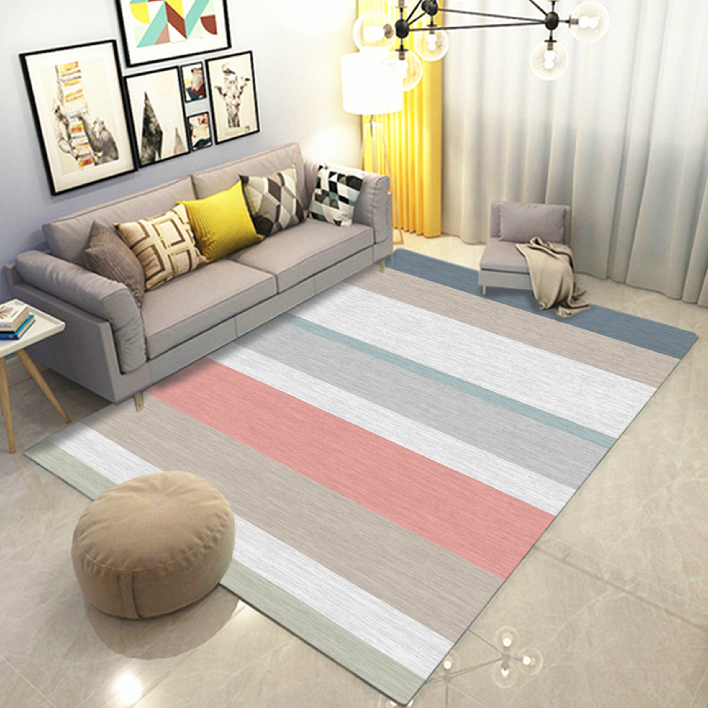 3D Color Stripe WG260 Non Slip Rug Mat Mat AJ Creativity Home 