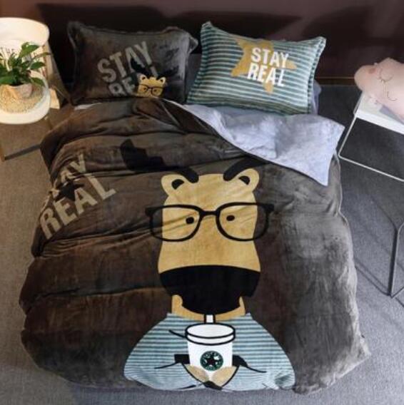 3D Coffee Cow 18006 Bed Pillowcases Quilt