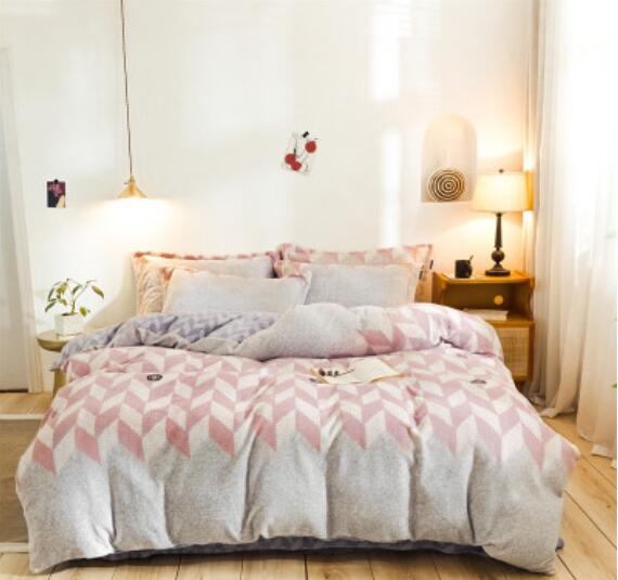 3D Pink White Block 20100 Bed Pillowcases Quilt