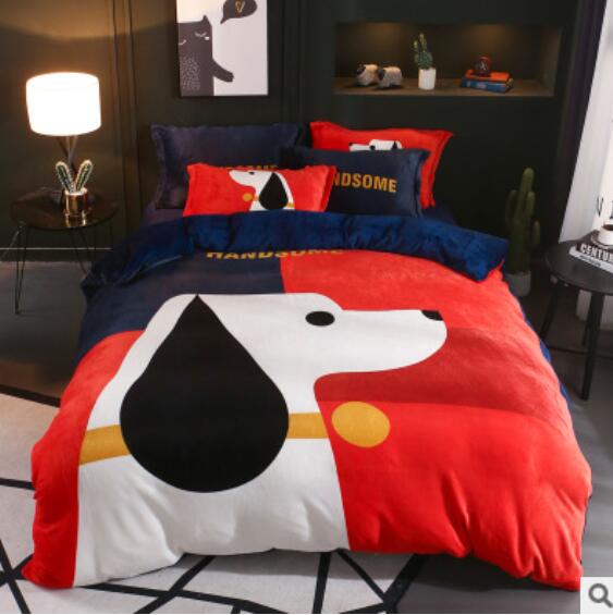 3D Cartoon Dog 17019 Bed Pillowcases Quilt