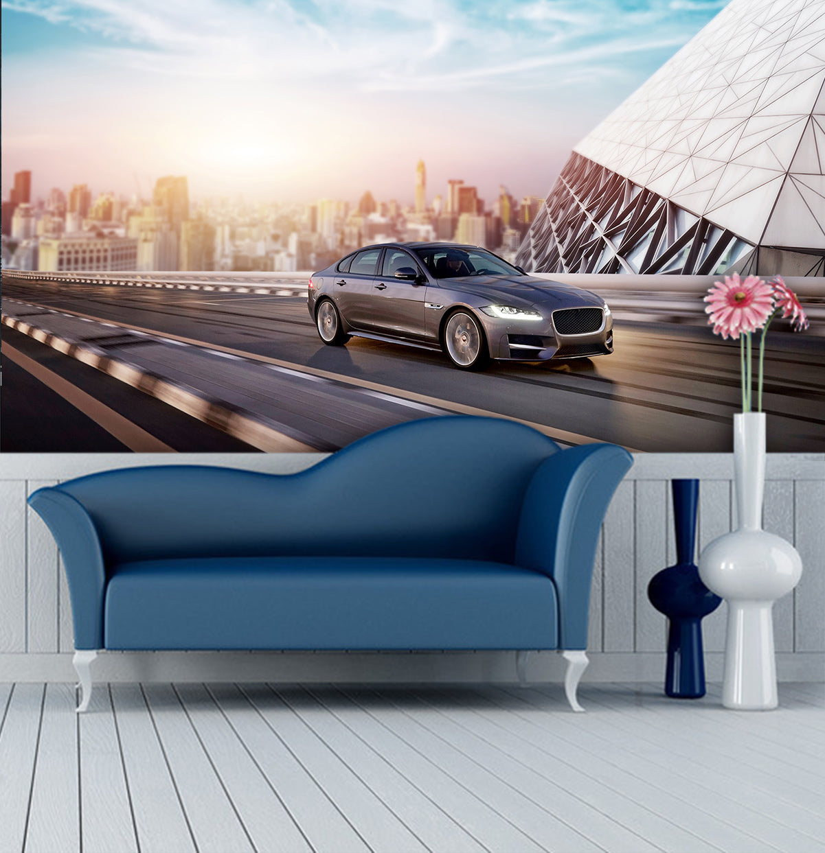 3D City Road Car 286 Vehicle Wall Murals