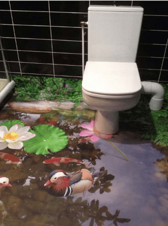 3D Lotus Pond 399 Floor Mural Wallpaper AJ Wallpaper 2 