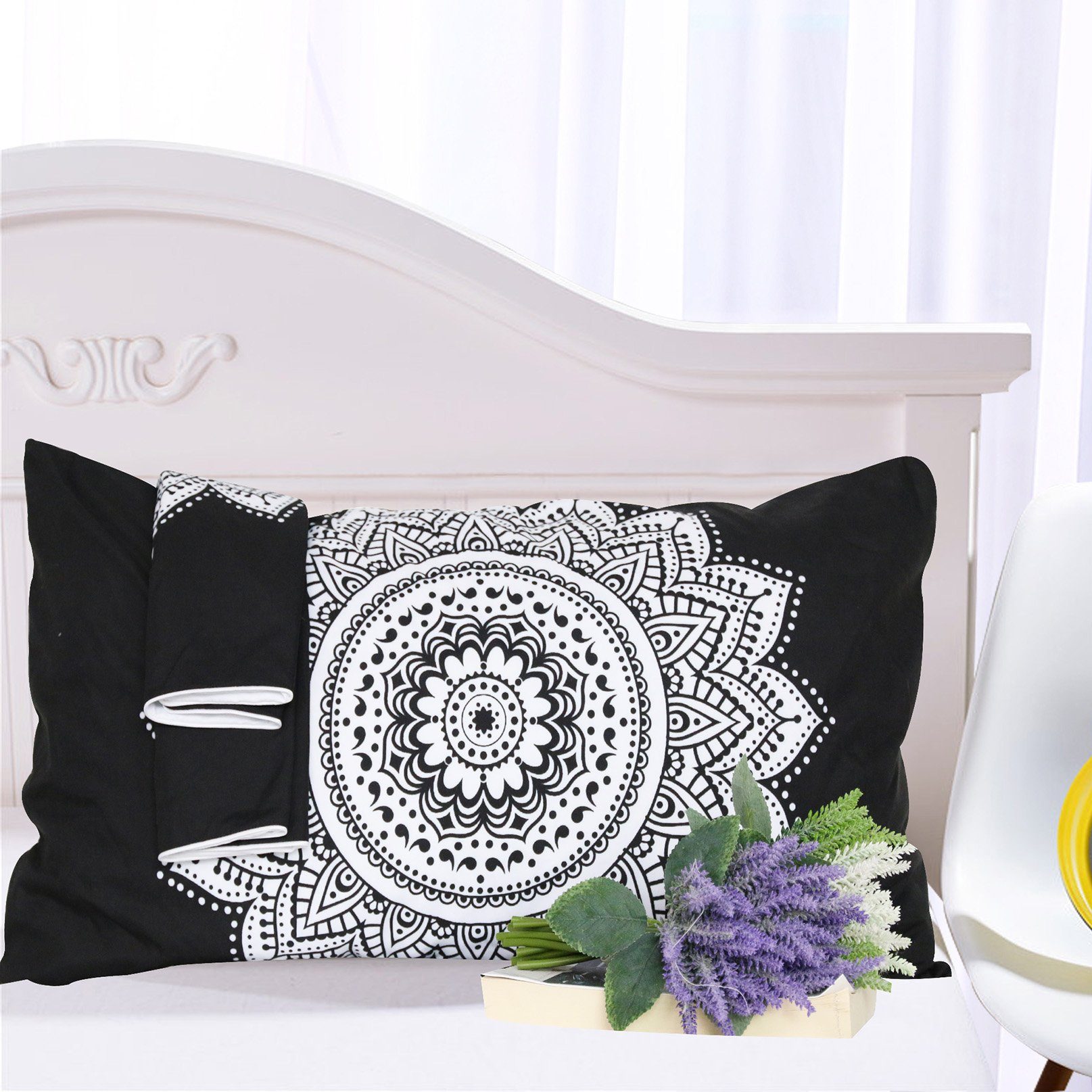3D Black Lotus 146 Bed Pillowcases Quilt Wallpaper AJ Wallpaper 