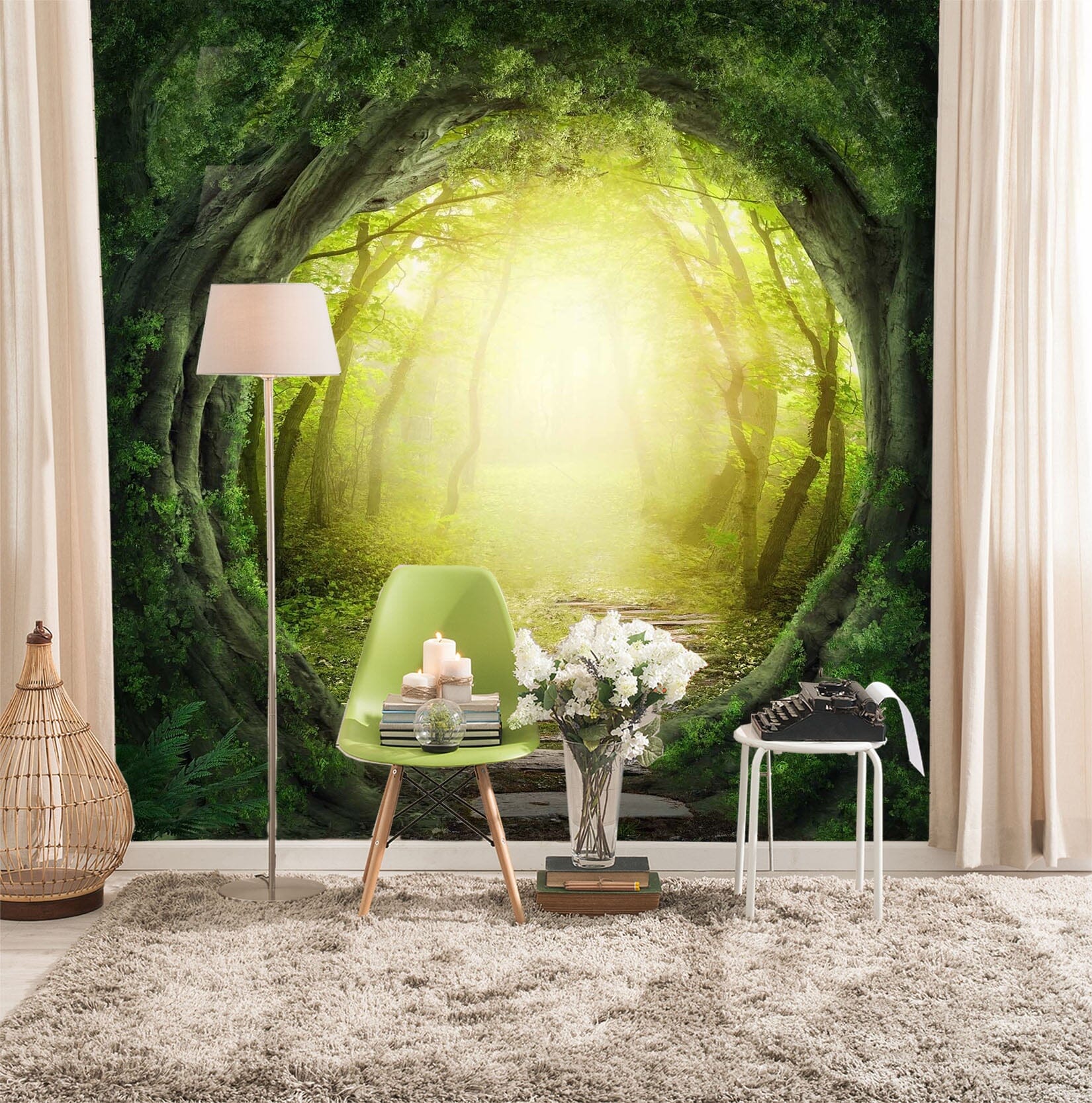 3D Tree Hole Arch 065 Wall Murals Wallpaper AJ Wallpaper 2 