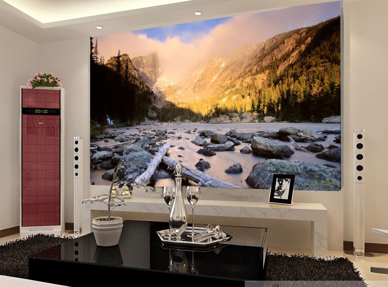 Stone In Dry River And Mountain 2 Wallpaper AJ Wallpaper 