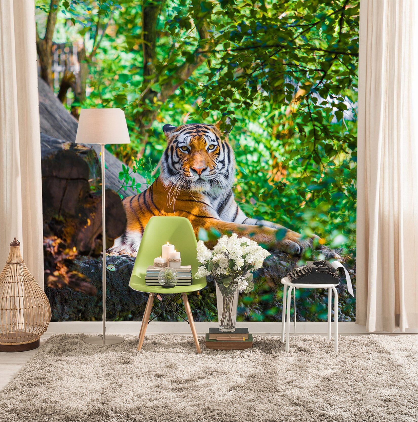 3D Siberian Tiger 343 Wall Murals Wallpaper AJ Wallpaper 2 