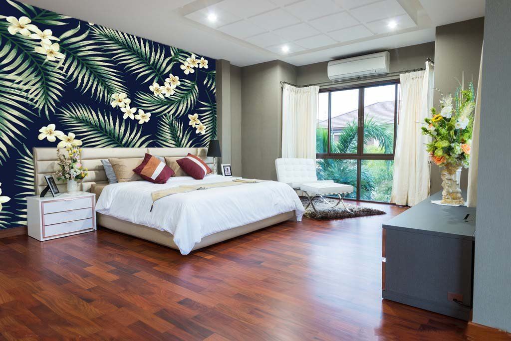 3D Tropical Leaves 004 Wallpaper AJ Wallpaper 