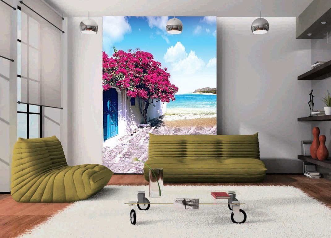 Beach Blooming Tree Wallpaper AJ Wallpaper 