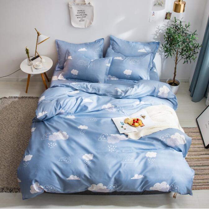 3D Blue White Clouds 13019 Bed Pillowcases Quilt