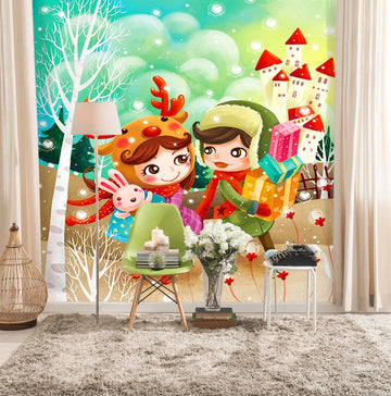 3D Happy Christmas Children 7 Wallpaper AJ Wallpaper 