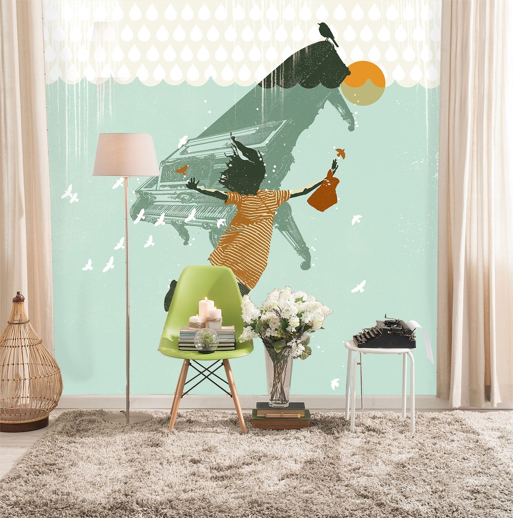 3D Water Dream 1419 Showdeer Wall Mural Wall Murals Wallpaper AJ Wallpaper 2 