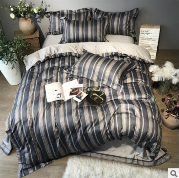 3D Black Gray Stripes 40041 Bed Pillowcases Quilt