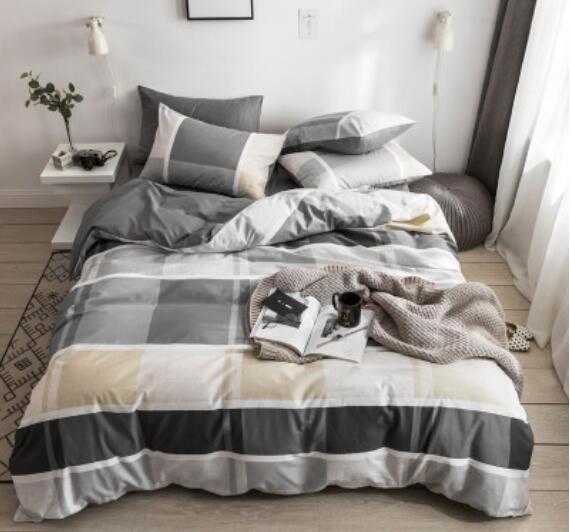 3D Gray Brown Square 15077 Bed Pillowcases Quilt