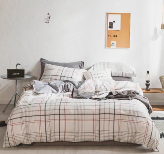 3D White Grid 30226 Bed Pillowcases Quilt