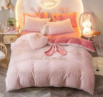 3D Pink 17042 Bed Pillowcases Quilt