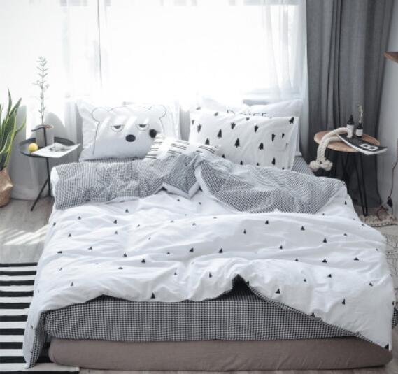 3D White Pattern 20240 Bed Pillowcases Quilt