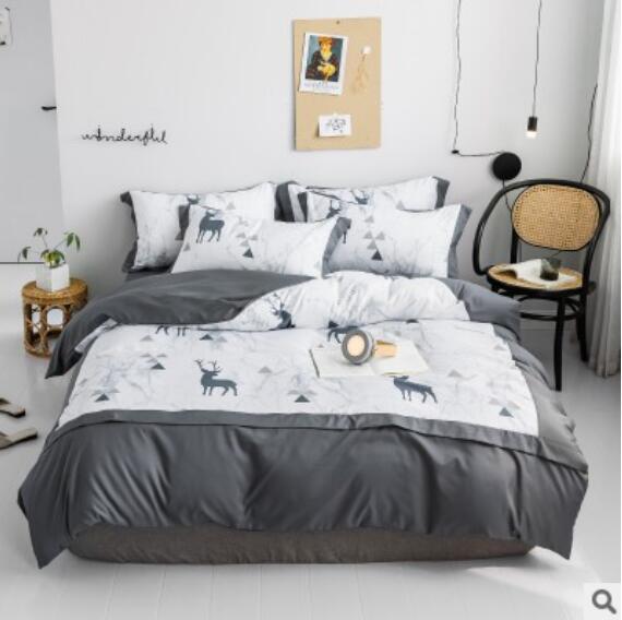 3D Grey Deer 40146 Bed Pillowcases Quilt