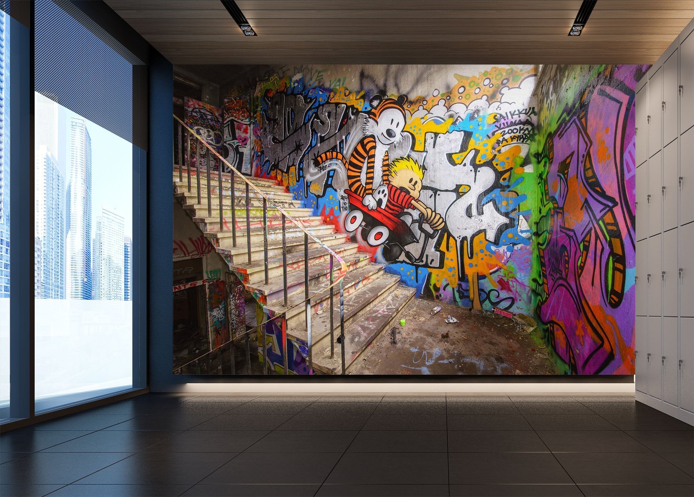 3D graffiti with stairs 39 Wall Murals Wallpaper AJ Wallpaper 